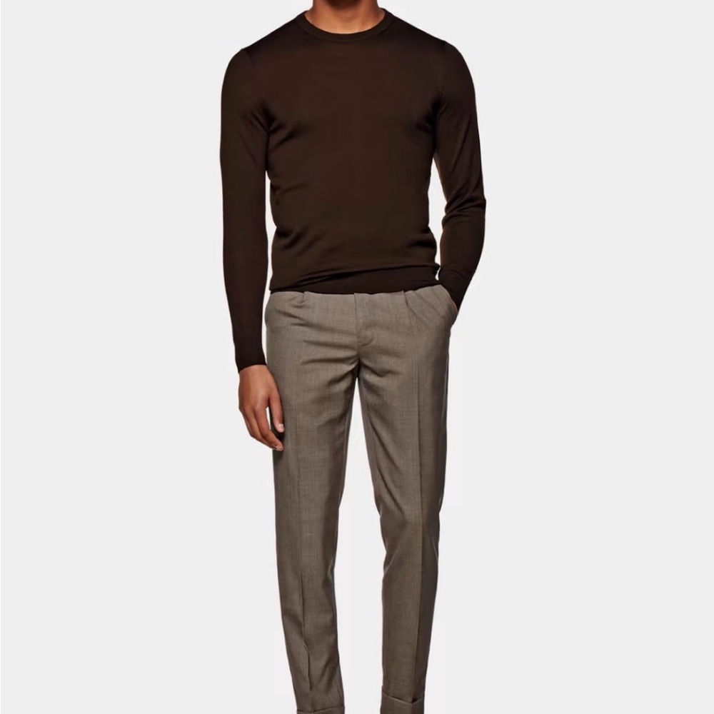 Suitsupply Dark Brown Crewneck Sweater - Picture 2 of 10